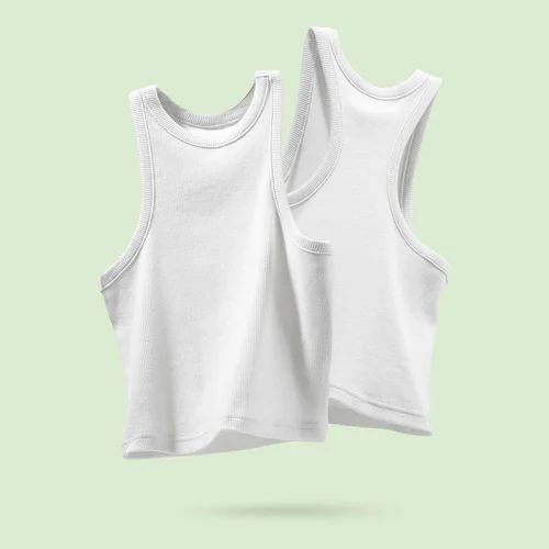 Plain Cotton Men Tank Top, Round Neck