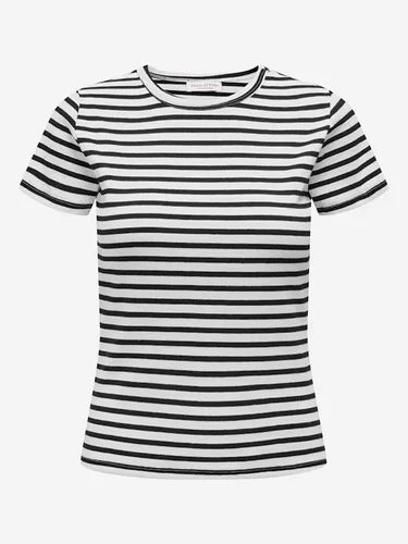 Half Sleeve Ladies Striped T Shirt, Size: Large