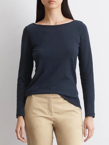 Ladies Slub Knit Long Sleeve T-Shirt, Size: Large