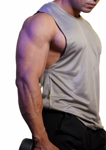 Round Neck Men Polyester Regular Fit Tank Top