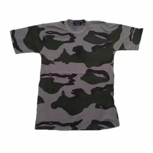 Cotton Army Half Sleeve Camouflage T Shirts