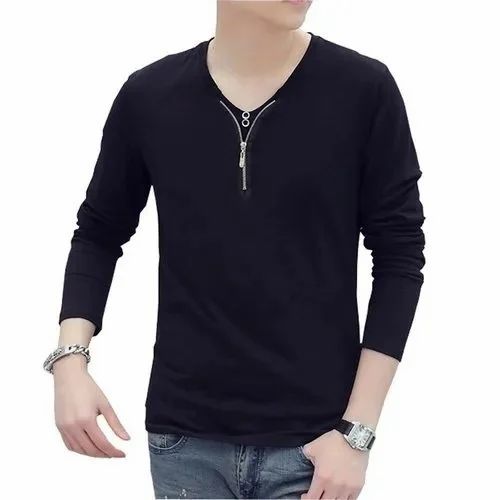 Cotton Hosiery Men Plain T-Shirts