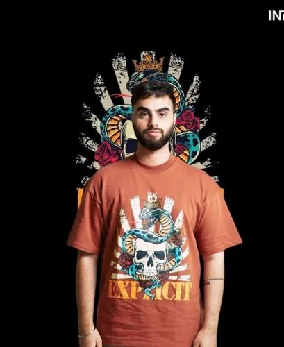 Cotton Printed Men Hosiery T-Shirt