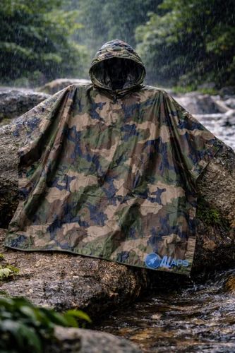 Military Rain Poncho, Polyester PU