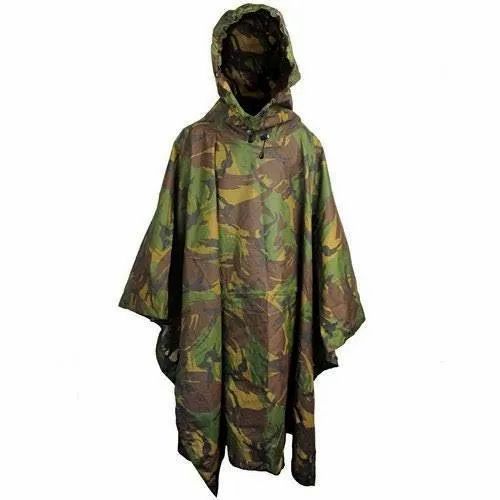 Polyester Camouflage Army Rain Poncho