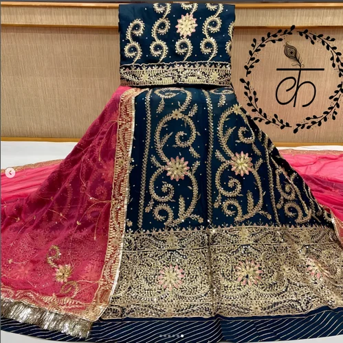Embroidery Ladies Rajasthani Rajputi Poshak, Odhani: Twenty Twenty