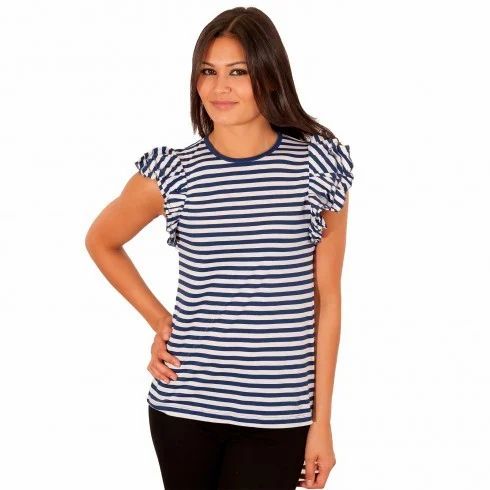 Cotton Ladies Striped T-Shirts