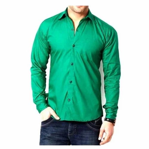 Plain Men Cotton Shirts, Casual