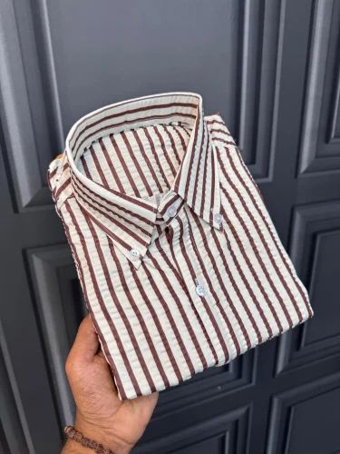 Full Sleeve Men Cotton Shirts, Stripes
