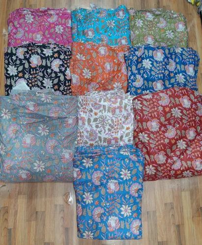 Screen Print Cotton Kurti Fabric, 100-110
