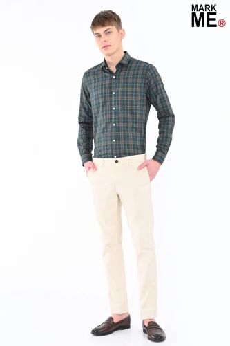 MARKME Premium GIZA COTTON Checks Shirts With Double Fused Cut Away Collor