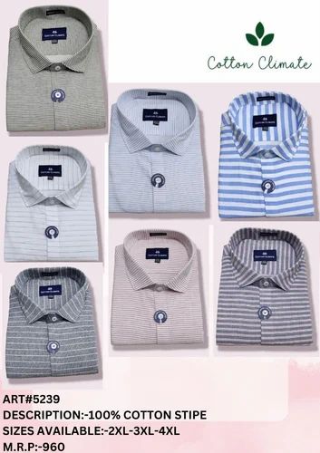Men's Striped Shirt, Cotton