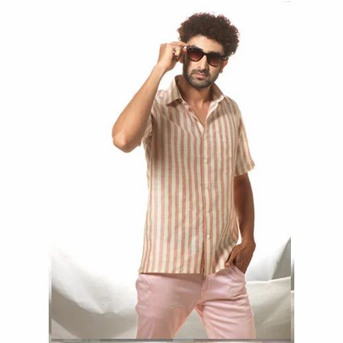 MENS SILK STRIPED SHIRT