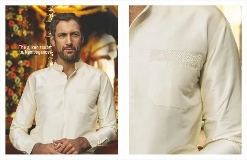Men ETHNIC WEAR SILK SHIRT