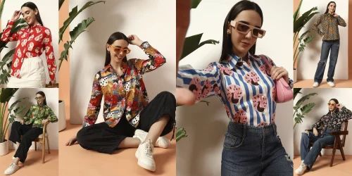Women Printed Full Long Sleeves Cotton Shirts
