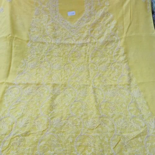 Cotton Embroidered Dress Materials, Size: Free Size