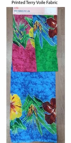Printed Terry Voile Fabric, Floral