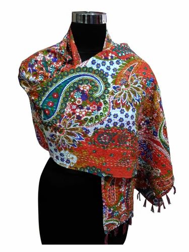 Stole Paisley Printed Kantha Cotton Ladies Scarves