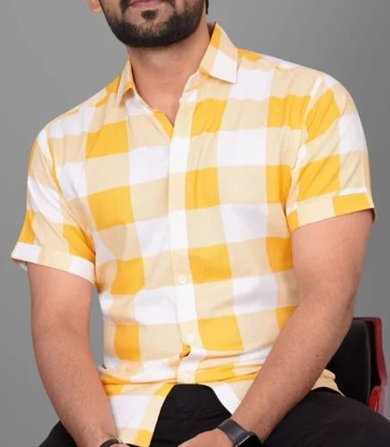 Checked Mens Rayon Shirts