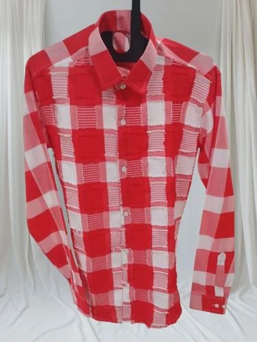 Men Lycra Shirt, Check
