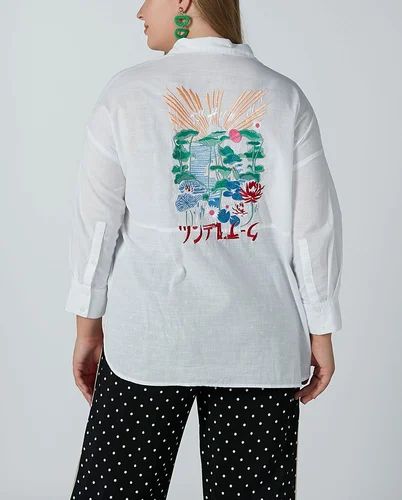 White Cotton ladies export top
