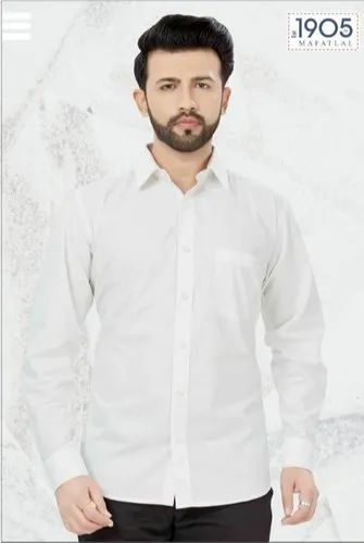 PC Plain Mafatlal Premium Shirt (White Solid), Formal Wear
