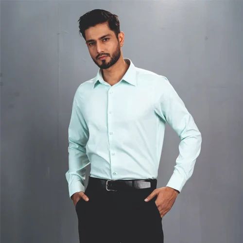 Plain Premium Poly Cotton Shirts, Full Sleeves, Formal