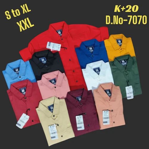 Men's Cotton Plain Shirt