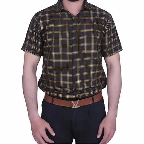 HS 21 Polycotton Khadi Half Sleeve Shirt