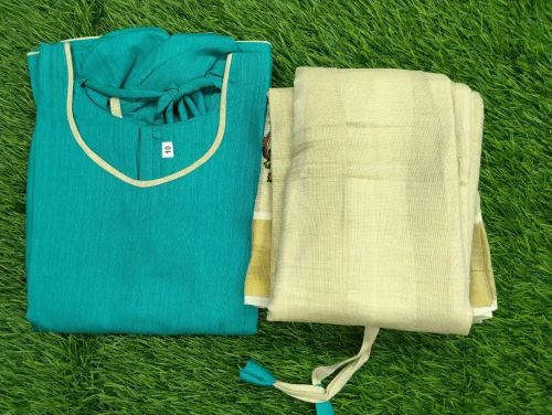 Girls Sea Green Silk Pattu Pavadai Set