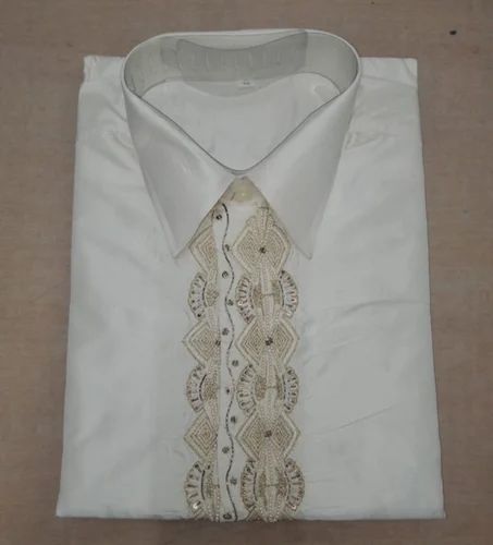 Embroidered Medium Silk Mens Shirts