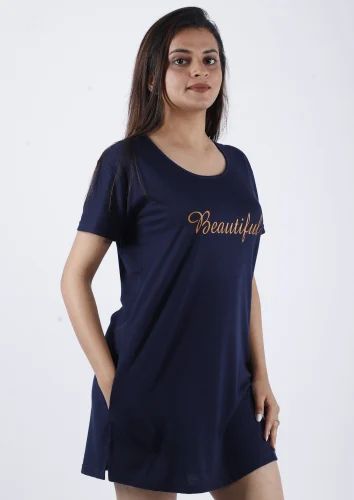 Half Sleeve Long T Shirt, Daily Wear