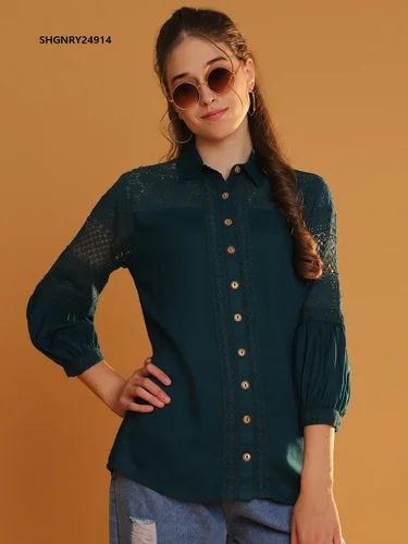 Rayon Schiffli shirt