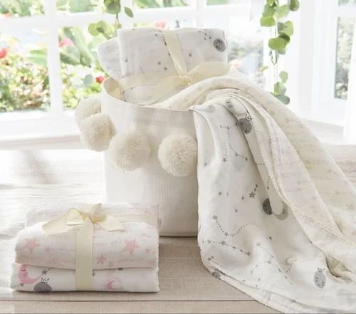 Baby Muslin Cloth - Cotton Double Gauze (59" Width, 100-110 GSM)