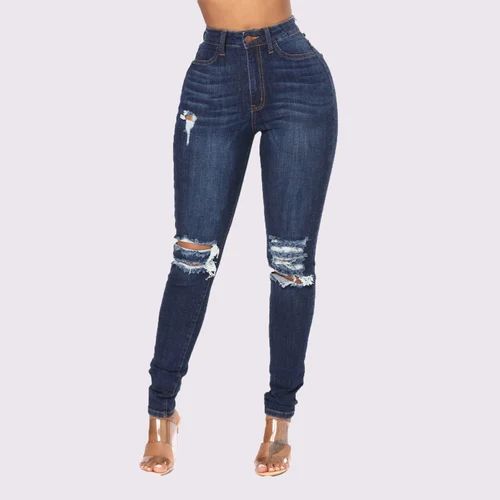 Skinny Ripped Jeans For Women