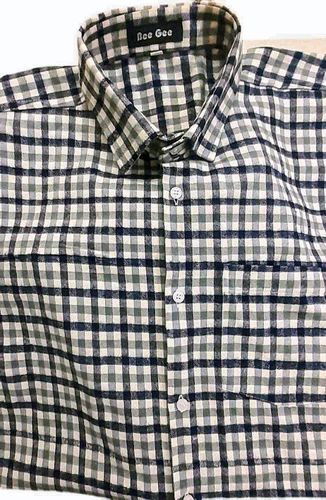 Checked Men Cotswool Winter Shirt