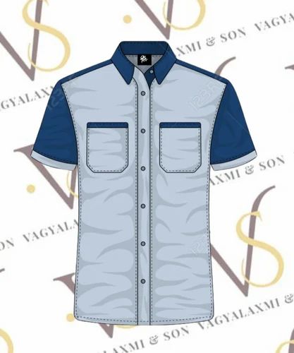 Cotton Blend Plain Custom Shirt, Half Sleeves, Casual Wear
