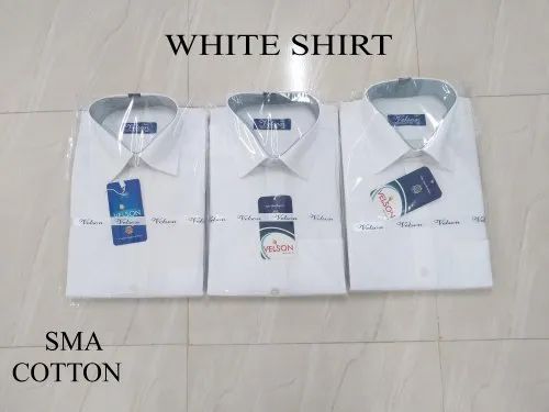 Cotton White Shirt, Plain