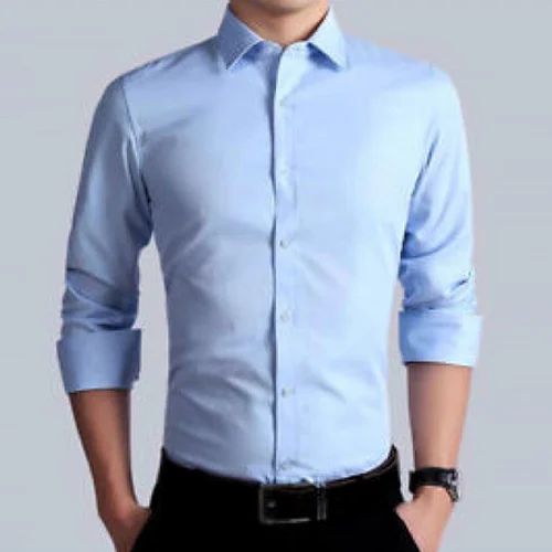 Cotton Full Sleeves Mens Plain Formal Shirts