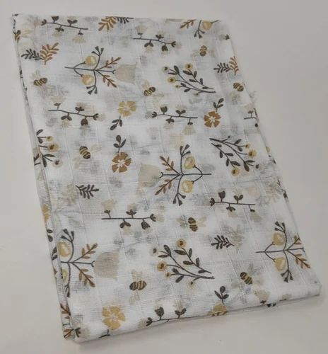 Printed Maslin Cotton Fabric For Kids Dress