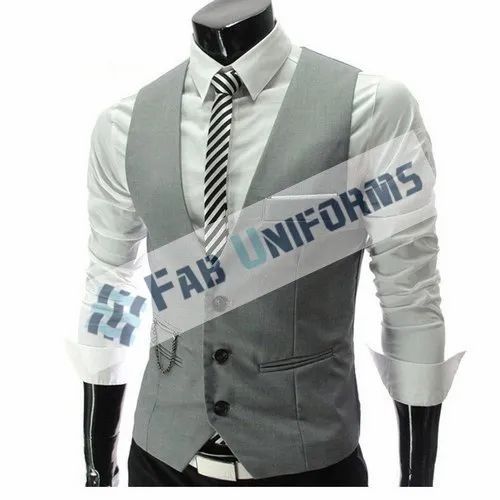 Poly Viscose Party V Neck Waist Coat