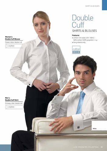 Plain Mens Designer Cufflink Shirt