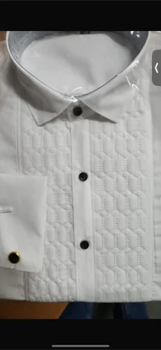 Cotton Tuxedo Shirt, Stripes