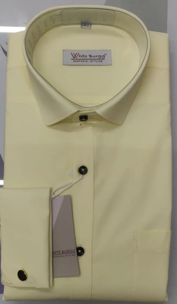 Mens Lemon Yellow CufflinShirt