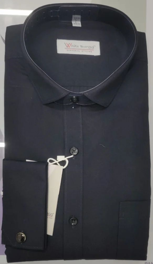 Navy Blue Cufflin Shirt