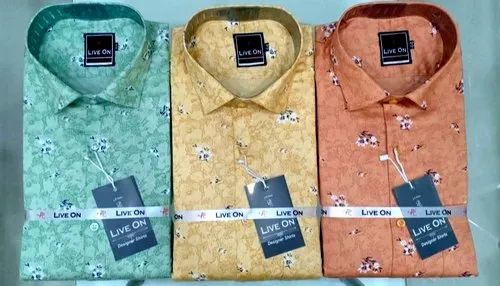 LIVE ON Cotton Designer Cufflinks Shirt