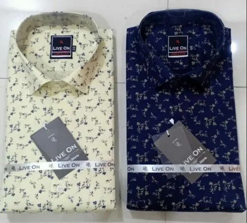 Satin Cotton Collar Neck Cufflink Shirt