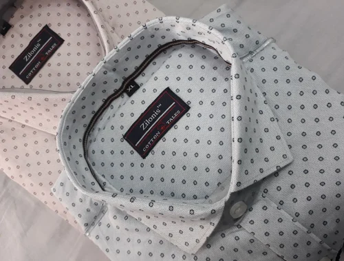 Casual Cotton Men Cufflink Shirt, Full sleeves
