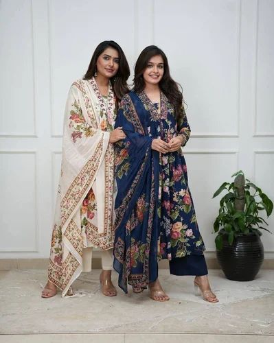 Printed Cotton Kurti Pant Set