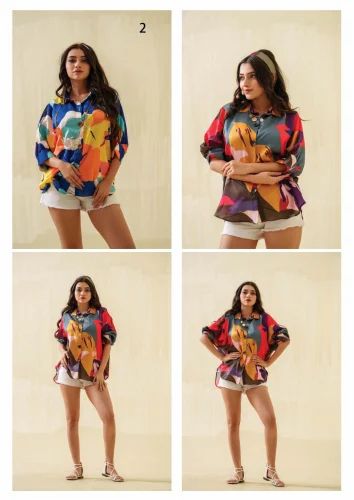 Women Printed Shirt, Polyester